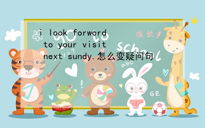 i look forword to your visit next sundy.怎么变疑问句