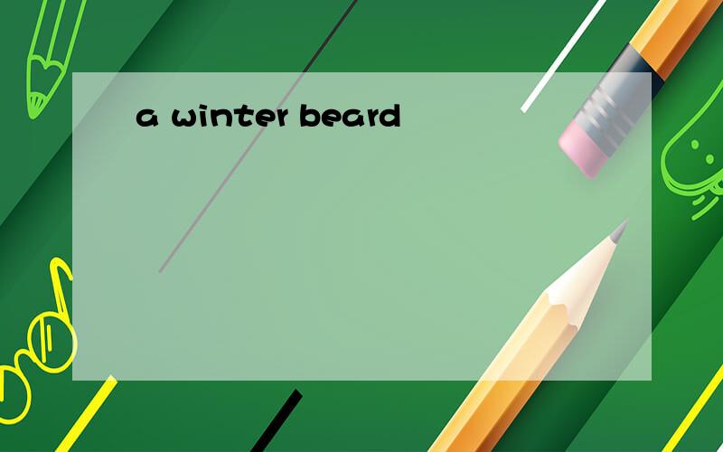a winter beard