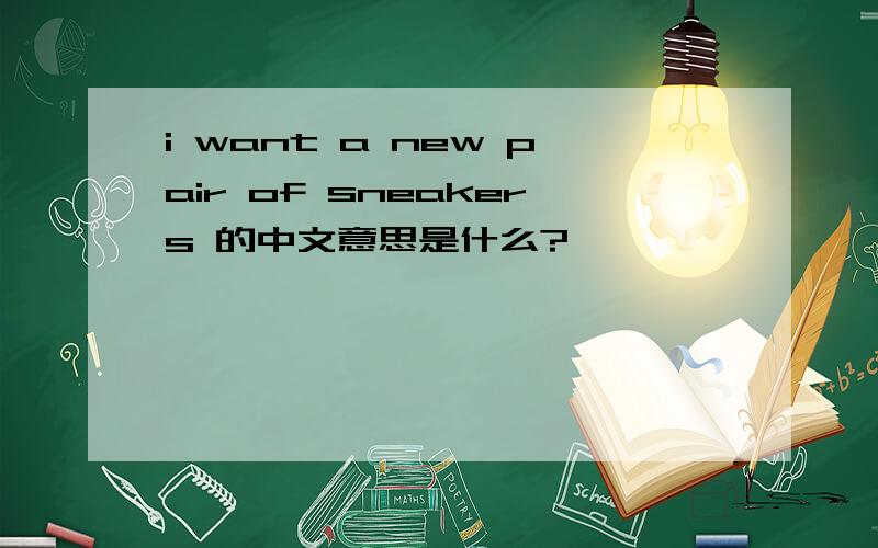 i want a new pair of sneakers 的中文意思是什么?