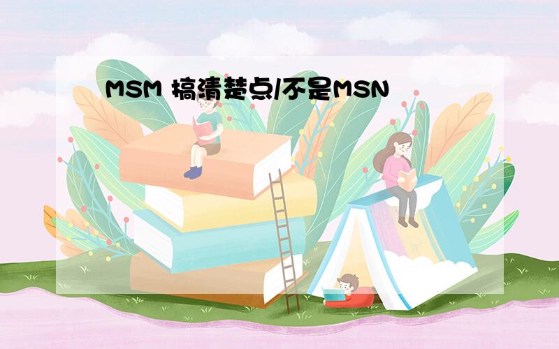 MSM 搞清楚点/不是MSN